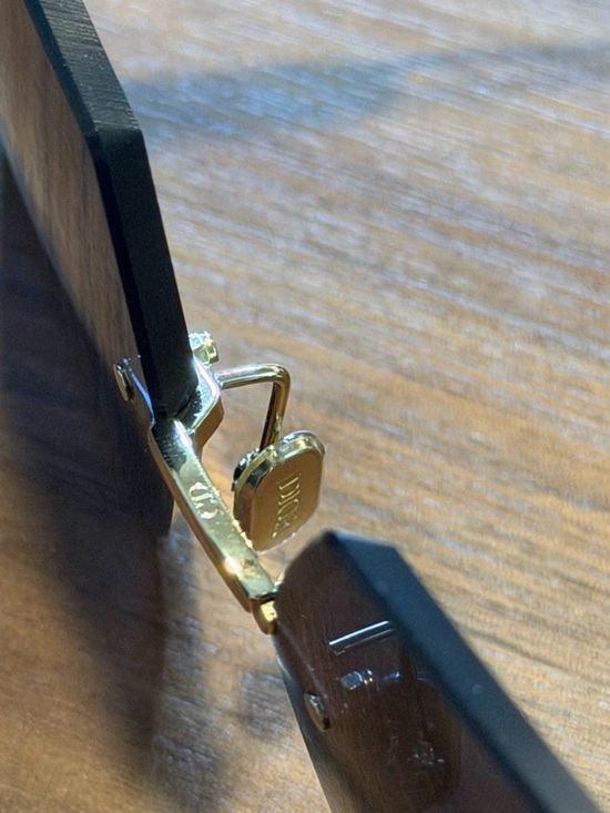 Dior Gold-Tone Temple Black Shield Sunglasses main image 6